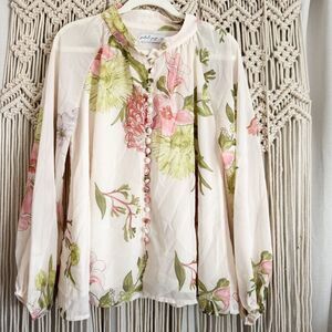 Petal & Pup Paloma Floral Long Sleeve Top – Size Small, EUC